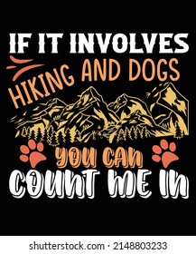 hiking t-shirt design dog lover t-shirt