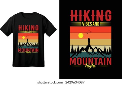 Hiking tshirt design explore logo tshirt design