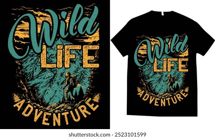 Hiking tshirt design hiker artistic