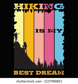 Hiking T-shirt design for T-shirt design lover