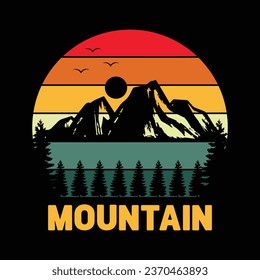 Hiking t-shirt design for men and women