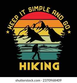 Hiking t-shirt design for men and women 