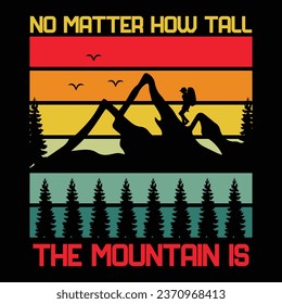 Hiking t-shirt design for men and women 