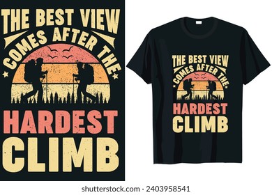 hiking t-shirt design with t-shirt mockups  for hiking lover.