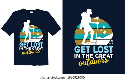 Hiking T-shirt Design for mug , Design for pub menu, poster, t-shirt,  label or logo.