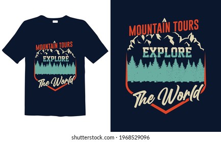 Hiking T-shirt Design for mug , Design for pub menu, poster, t-shirt,  label or logo.