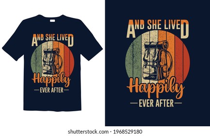 Hiking T-shirt Design for mug , Design for pub menu, poster, t-shirt,  label or logo.