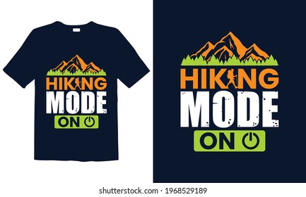 Hiking T-shirt Design for mug , Design for pub menu, poster, t-shirt,  label or logo.