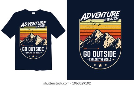 Hiking T-shirt Design for mug , Design for pub menu, poster, t-shirt,  label or logo.