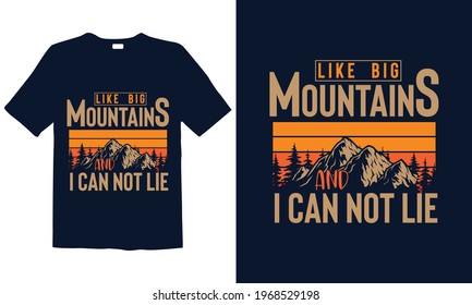 Hiking T-shirt Design for mug , Design for pub menu, poster, t-shirt,  label or logo.