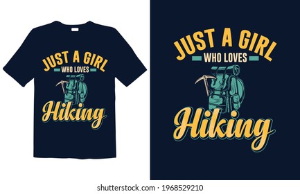 Hiking T-shirt Design for mug , Design for pub menu, poster, t-shirt,  label or logo.
