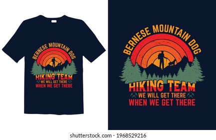 Hiking T-shirt Design for mug , Design for pub menu, poster, t-shirt,  label or logo.