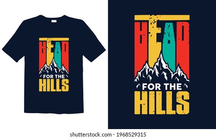 Hiking T-shirt Design for mug , Design for pub menu, poster, t-shirt,  label or logo.