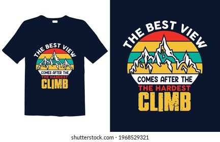Hiking T-shirt Design for mug , Design for pub menu, poster, t-shirt,  label or logo.