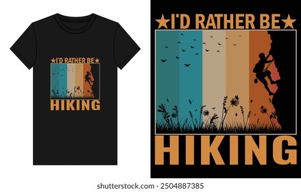 hiking t-shirt design, outdoor hiking vector, hiking t-shirt design, featuring nature-inspired graphics and motivational quotes, perfect for adventurers who love the great outdoors