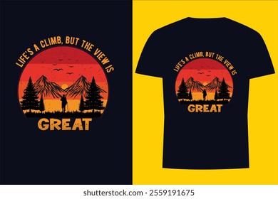 Hiking T-shirt Design, Printing T-shirt Design