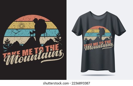 Hiking T-shirt design or Retro Tshirt Design
