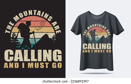 Hiking T-shirt design or Retro Tshirt Design