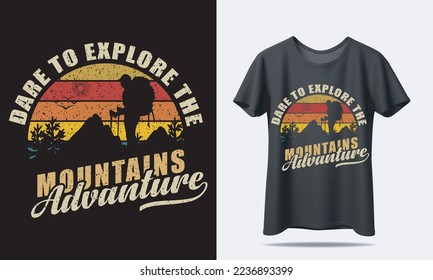 Hiking T-shirt design or Retro Tshirt Design