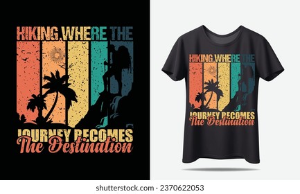 Hiking T-shirt design or Retro Tshirt Design