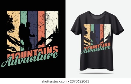 Hiking T-shirt design or Retro Tshirt Design