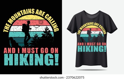 Hiking T-shirt design or Retro Tshirt Design