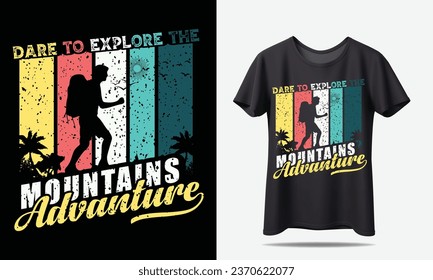 Hiking T-shirt design or Retro Tshirt Design
