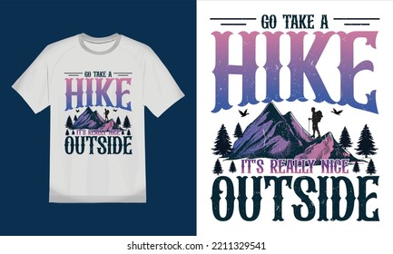 Hiking T-shirt Design, Hiking Shirt, Vector T Shirt, Creative T Shirt,print Ready, POD