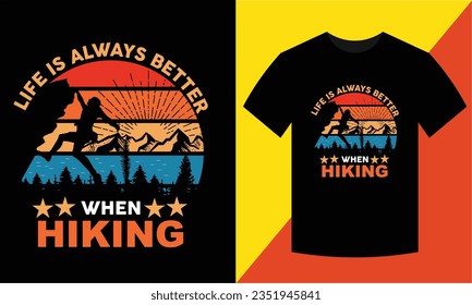   Hiking t-shirt design, simple design for people,	Vintage t shirt design