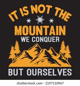 hiking t-shirt design and template