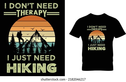 hiking t-shirt design template hiking trails