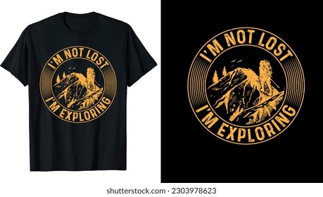 HIKING T-SHIRT DESIGN VECTOR EPS