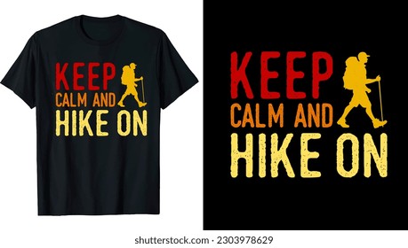 HIKING T-SHIRT DESIGN VECTOR EPS