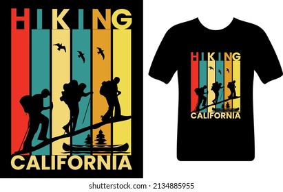 Hiking t-shirt design vector file 