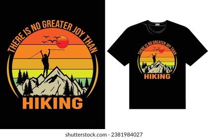 Hiking T-shirt design vector file