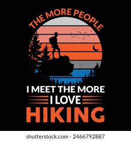Hiking Tshirt Design Vector Illustration Clipart Eps