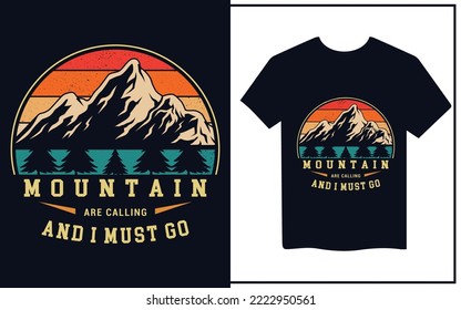 Hiking T-shirt Design, Vector Design, Hiking T-shirt Design, Retro Design