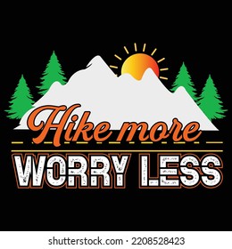 Hiking t-shirt design vector template