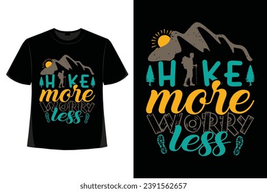 Hiking t-shirt design, Vintage mountain lettering, adventure t-shirts, graphic vector element, hiker typography