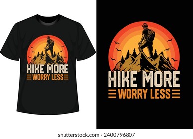 Hiking T-shirt Design vintage retro