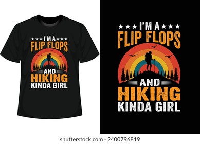 Hiking T-shirt Design vintage retro