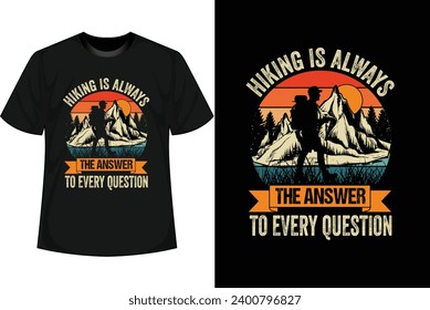 Hiking T-shirt Design vintage retro