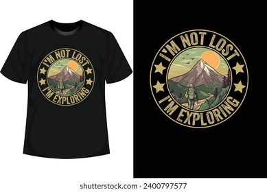 Hiking T-shirt Design vintage retro