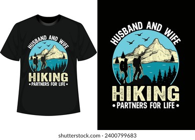Hiking T-shirt Design vintage retro