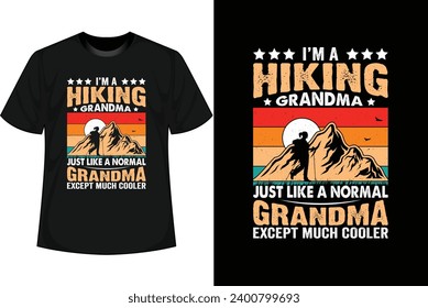 Hiking T-shirt Design vintage retro