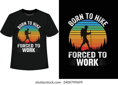 Hiking T-shirt Design vintage retro
