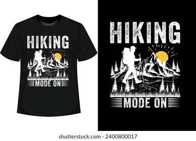 Hiking T-shirt Design vintage retro