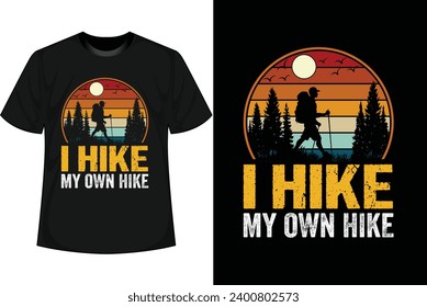 Hiking T-shirt Design vintage retro