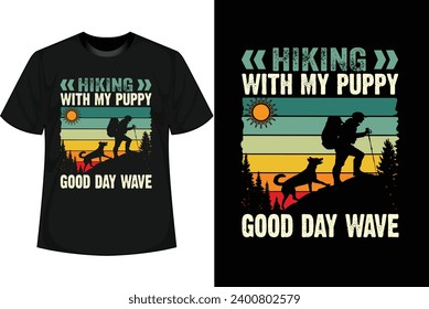 Hiking T-shirt Design vintage retro