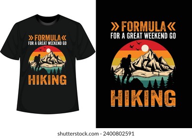 Hiking T-shirt Design vintage retro